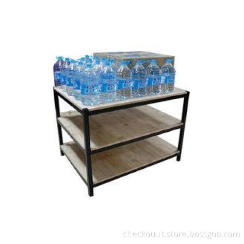 Custom Iron + Wood Checkout Counter Display Table 120090090